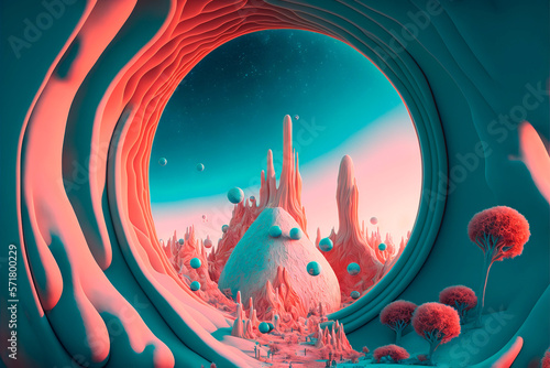 A surreal and mesmerizing dreamlike world, ai generative