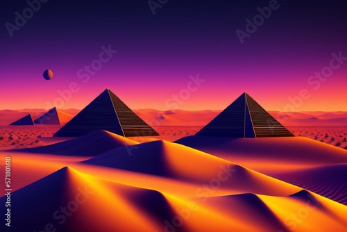 pyramids in the distance