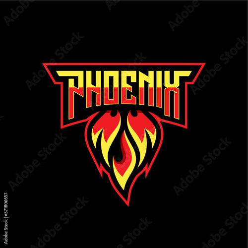 phoenix wordmark gaming and sport logo