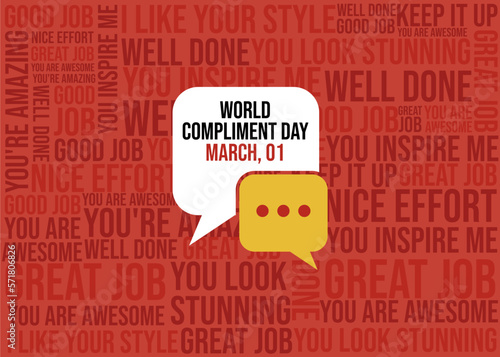 World compliment day typography