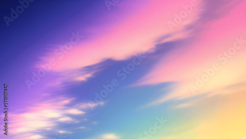 薄明りの空と雲　背景素材　generative ai © Rummy & Rummy