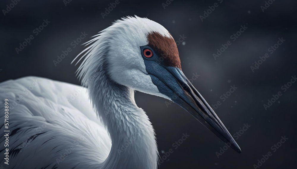 Siberian Crane Bird, generative ai