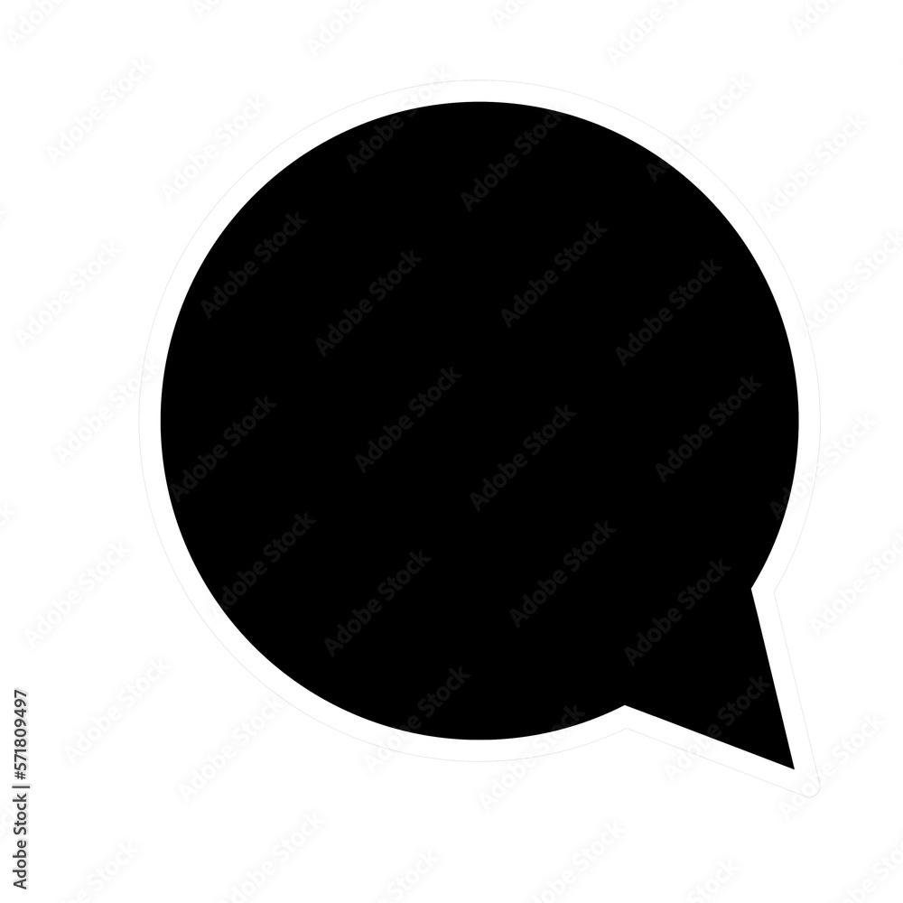 Black frame speech bubble.
Black frame speech bubble.