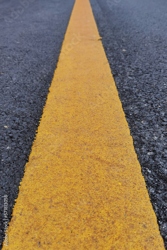 Empty highway asphalt road texture. Top view. © thananya_k