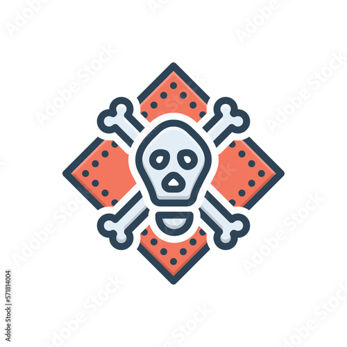 Color illustration icon for hazards