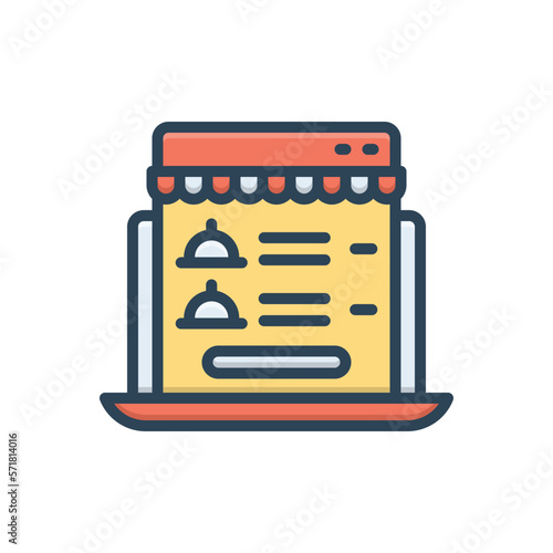 Color illustration icon for ordering