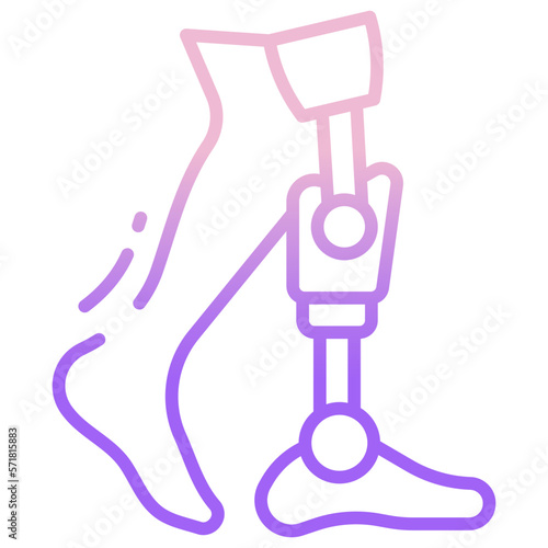 Bionic leg icon