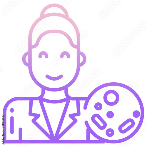 Woman Microbiology icon