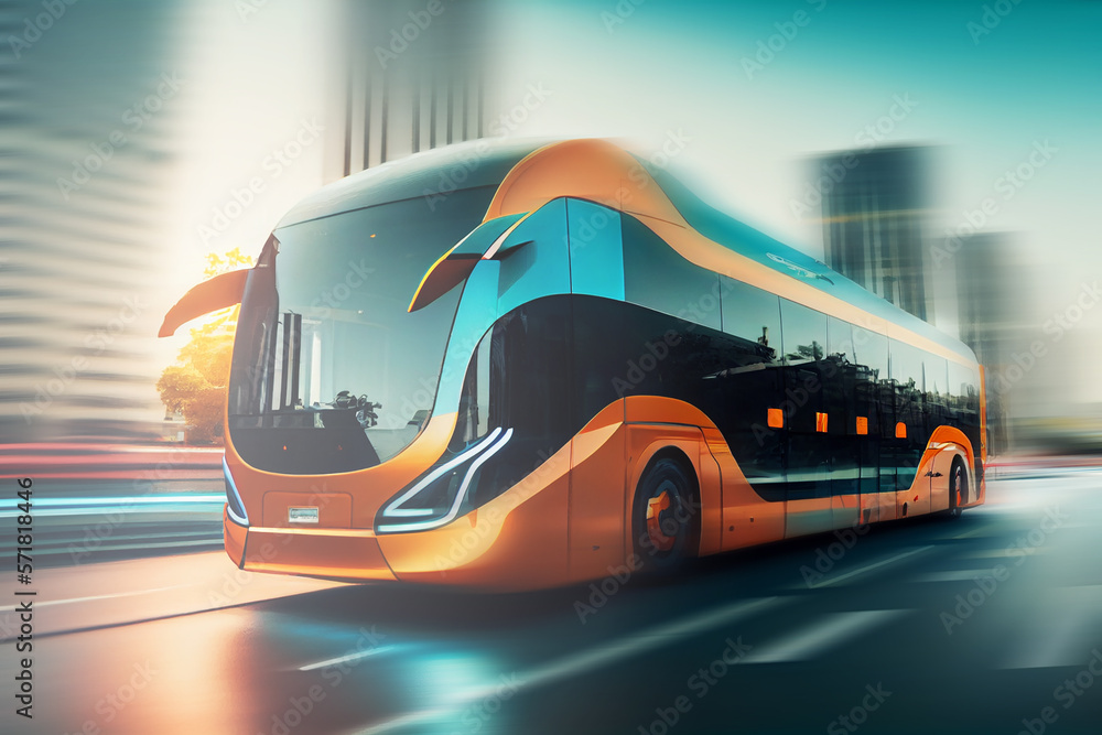next generation of logistic , transport of autonomus drive on the road , AV cargo , AV bus , auto vehicle