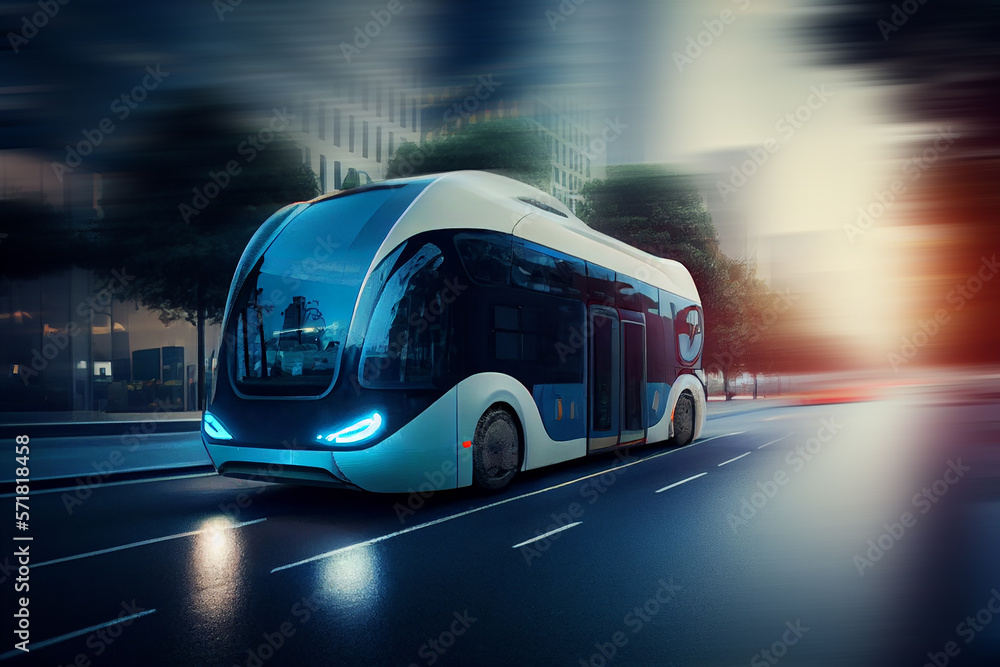 next generation of logistic , transport of autonomus drive on the road , AV cargo , AV bus , auto vehicle