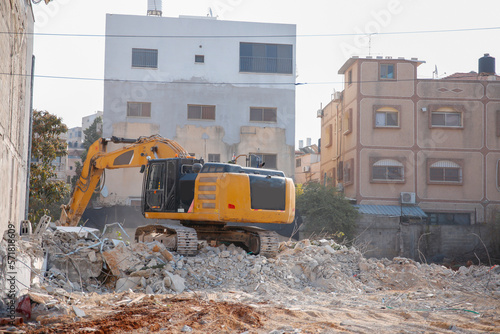 Excavators, Bulldozer on the workplace	