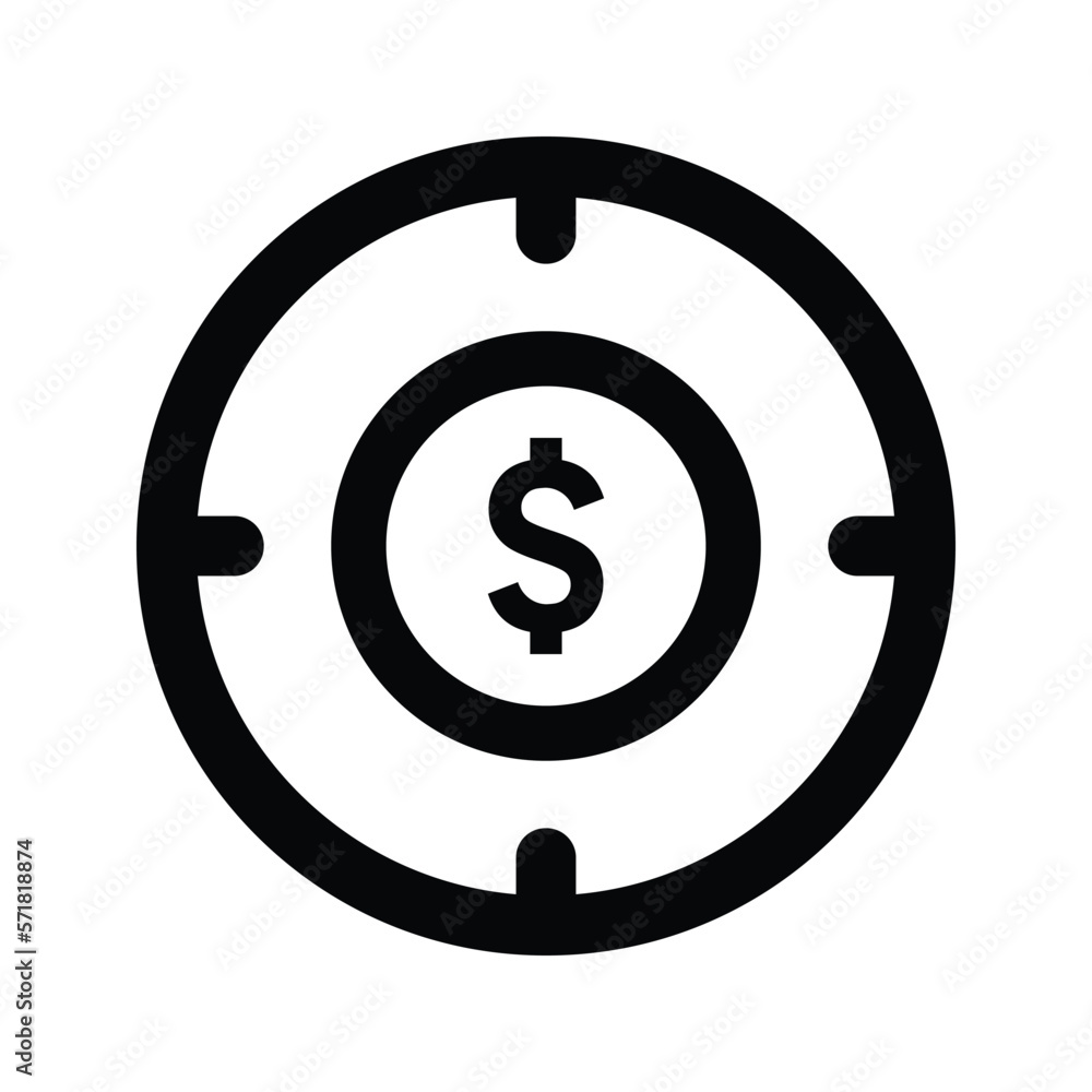 Profit Target Icon. Vector illustration. Profit Target Icon. Vector illustration.