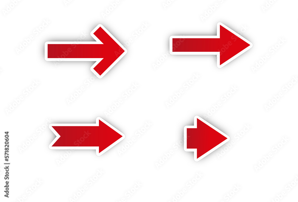 Red Sticker Arrow Red Sticker Arrow