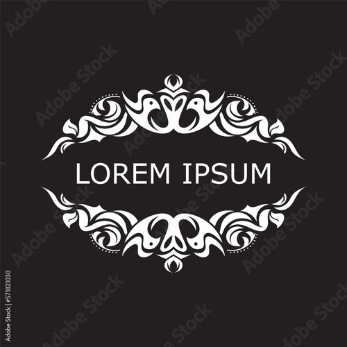 Luxury Logo template flourishes elegant ornament Fashion vector illustration