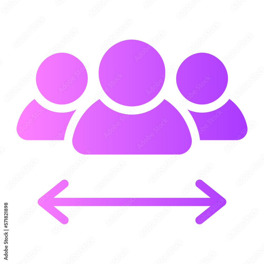 social distancing gradient icon social distancing gradient icon