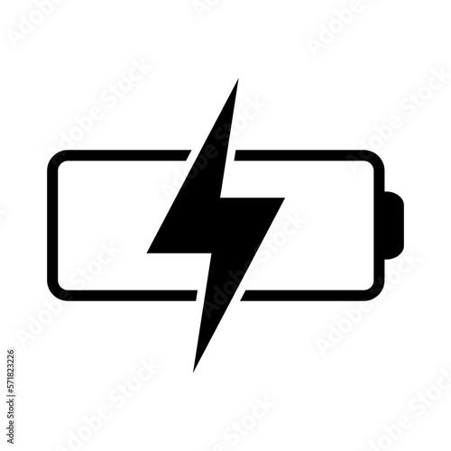 Battery charging UI icon. Battery charge indicator icon.