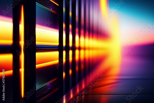 Futuristic timelines vertical, electric chain, abstract, top-down - AI 
