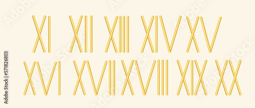 Roman Numerals set, Roman Numbers font