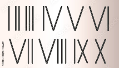 Roman Numerals set, Roman Numbers font