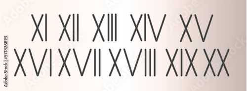 Roman Numerals set, Roman Numbers font