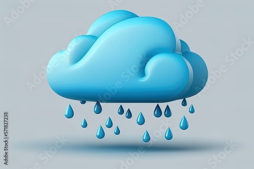 blue cloud raining, 3d render, weather clip art preview