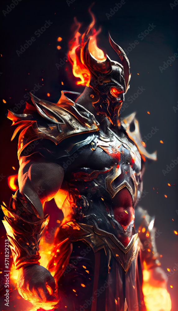 illustration of Hades. Ancient Greek God, Hades god of the dead and the