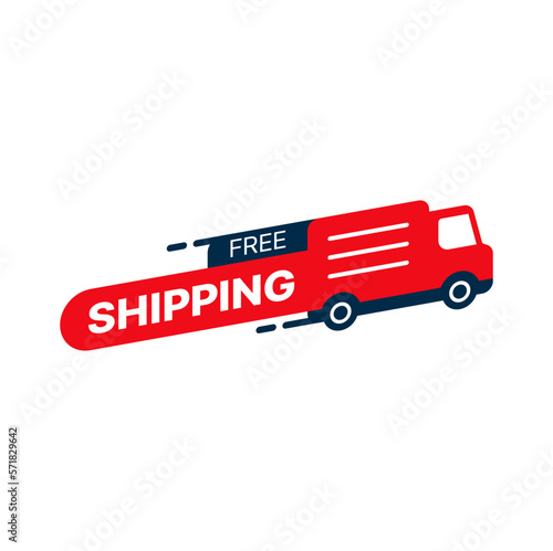 Free delivery company, shipping service icon