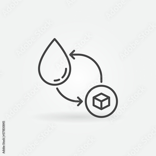 Glucose in Blood vector Glycemia concept outline icon or sign