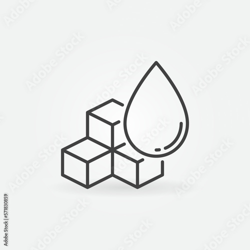 Glycemia vector Sugar in Blood concept thin line icon