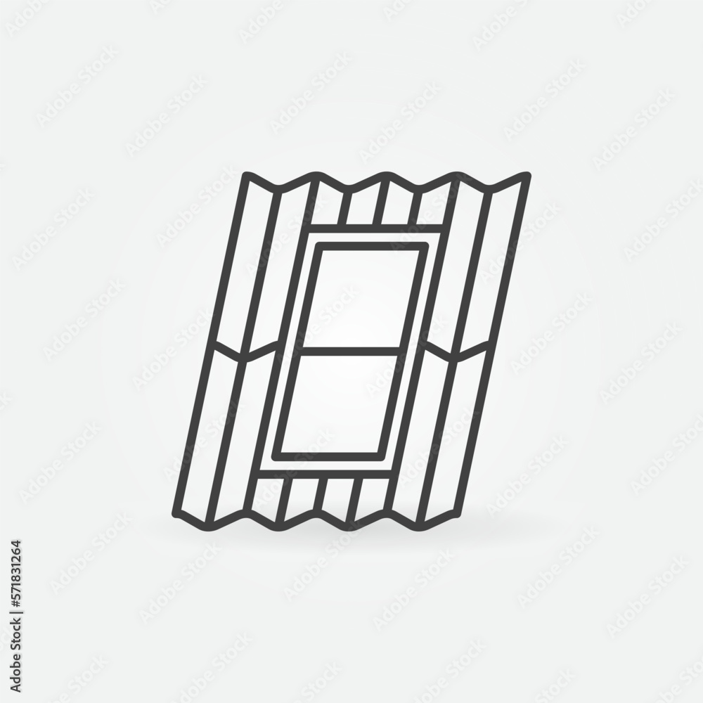 Roof Window vector Skylight concept thin line icon Roof Window vector Skylight concept thin line icon