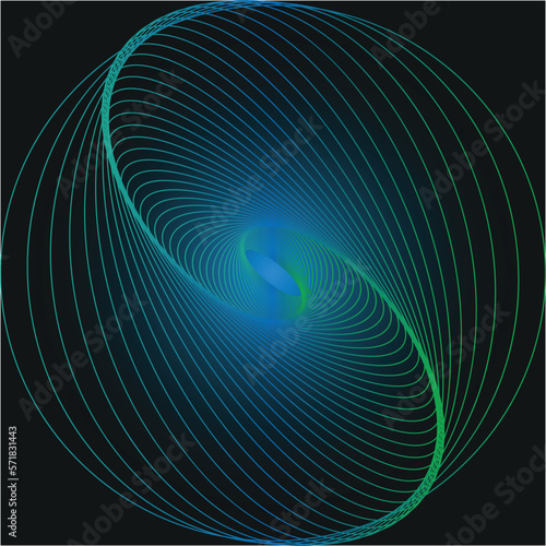 round spiral illustration gradient design