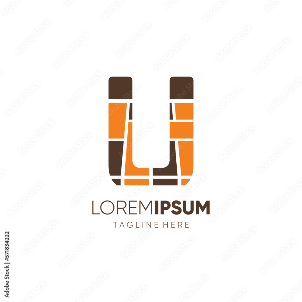 Letter Initial U Flooring Logo Design Vector Icon Graphic Emblem Illustration Letter Initial U Flooring Logo Design Vector Icon Graphic Emblem Illustration
