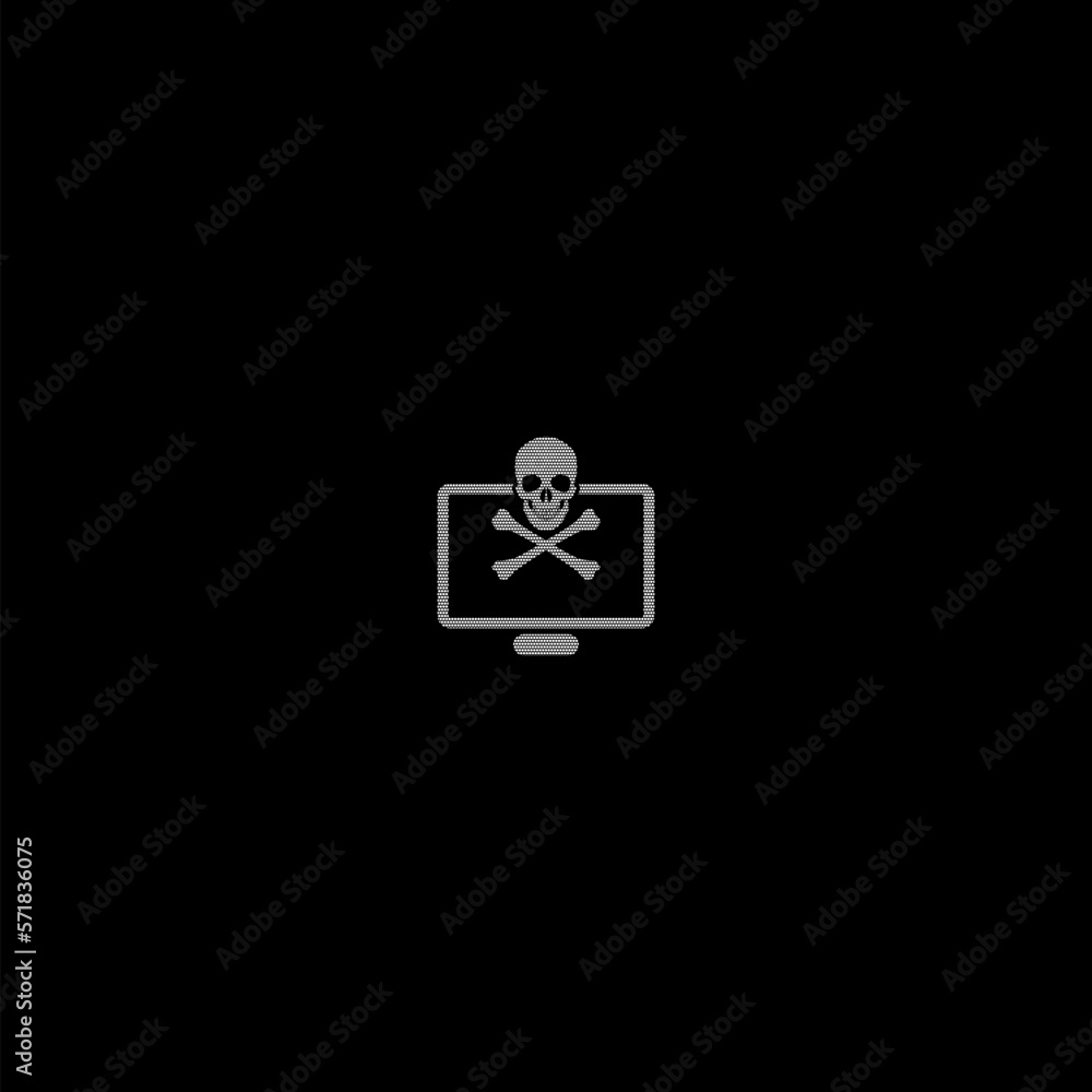 Hacker criminal security internet icon isolated on dark background Hacker criminal security internet icon isolated on dark background