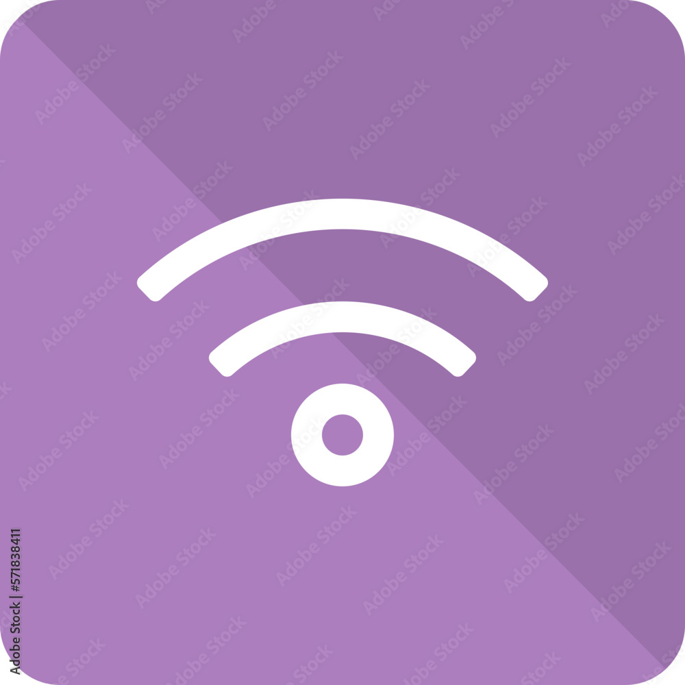 Wifi icon with round corner background Wifi icon with round corner background