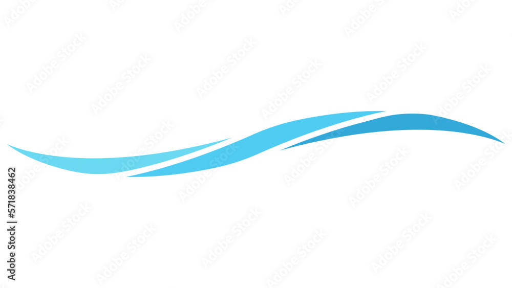 Naklejka premium Swish wave swoosh, ocean water nature sea, blue splash bubbles