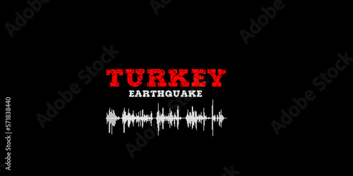 Banner to support and show solidarity with the Turkish people for the earthquake. Pray for Turkey. Turkey earthquake brush flag of hand drawn with brush strokes background. Turkey earthquake