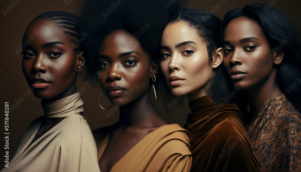 Portrait of Four Diverse Women