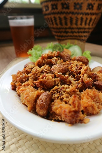 a delicious dish of deep-fried clam meat seen up close