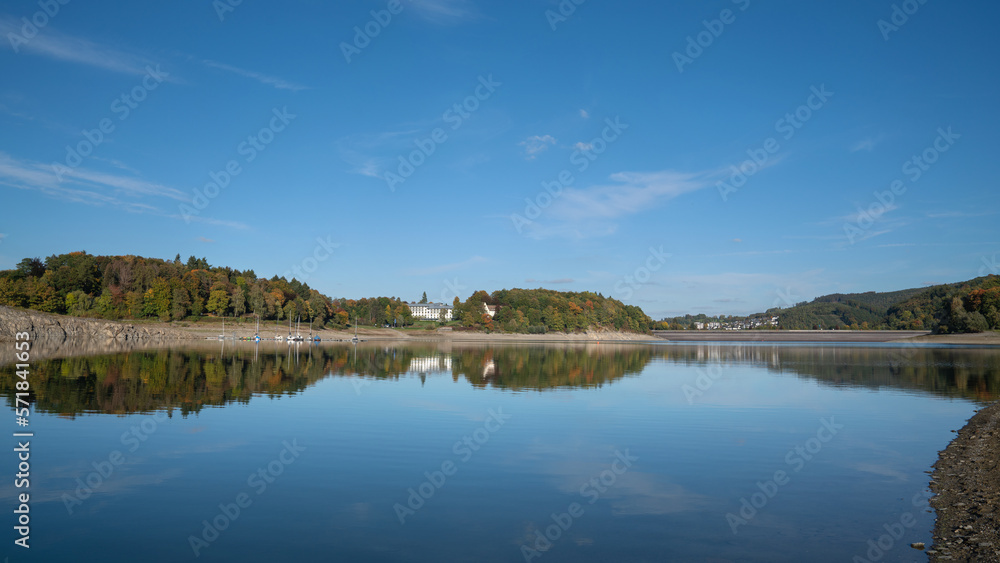 Henne lake, Meschede, Sauerland, Germany Henne lake, Meschede, Sauerland, Germany
