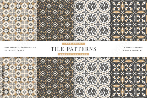 vintage tile patterns collection 5