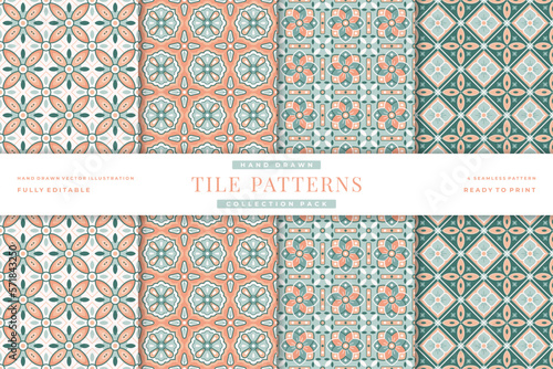 vintage tile patterns collection 7