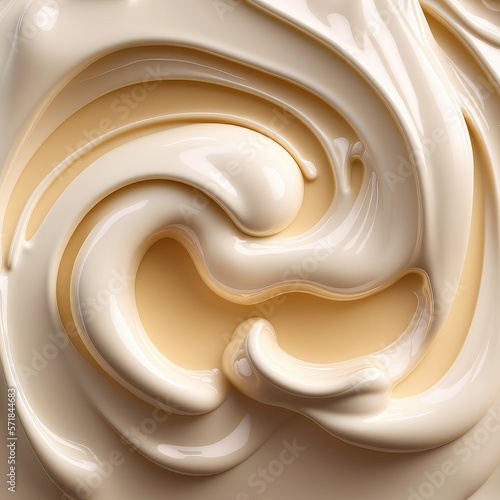 cream, cream texture. cosmetic product for face and body care. generative AI