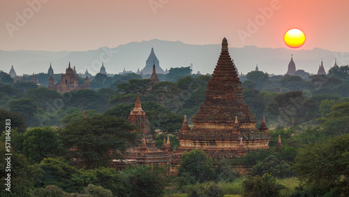 Temple and Pagodas of Bagan in Myanmar 