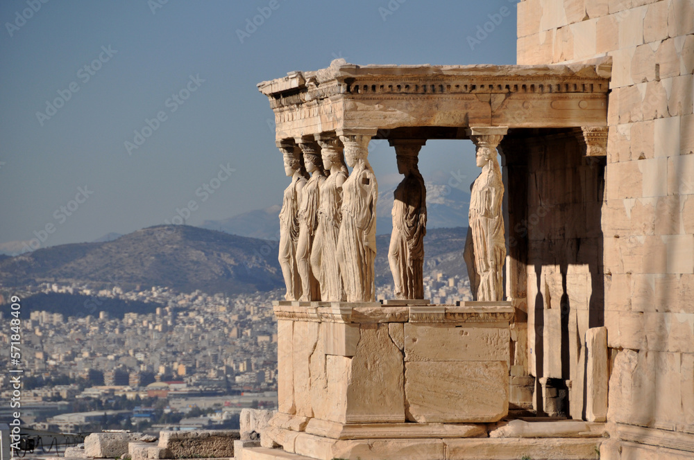 female statue of Acropolis in Athens