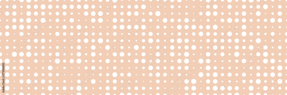 Vector abstract background with circles. Simple illustration for backdrop. Long horizontal banner.