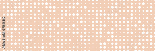 Vector abstract background with circles. Simple illustration for backdrop. Long horizontal banner.