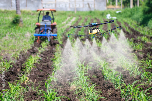 drones for agriculture and forestry spray chemicals in the farm