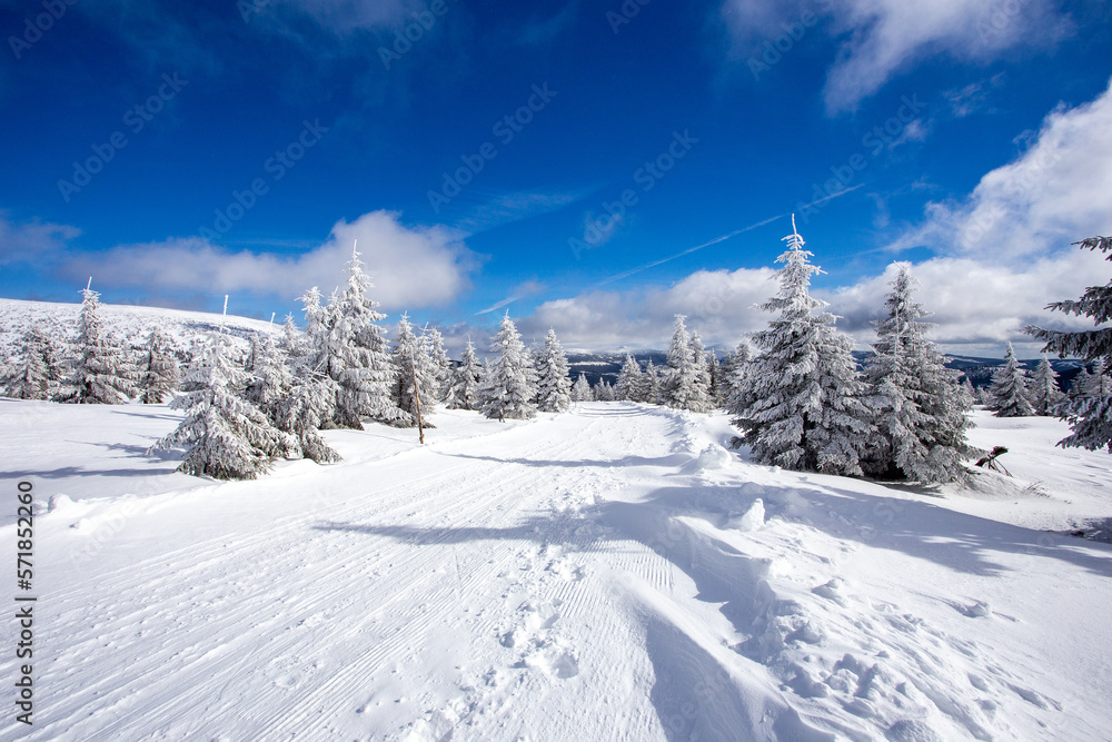 Winter in the mountains, Czech republic
