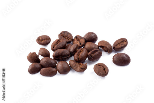 roasted coffee beans isolated, png file