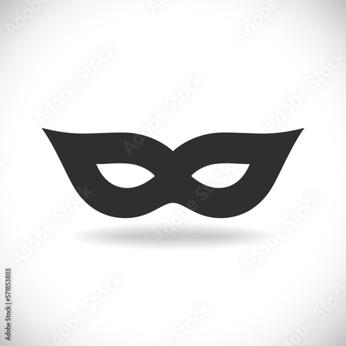 Carnival mask graphic icon. Mask anonymous person isolated sign on white background. Vector illustration